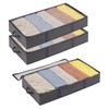 Lifewit 3 Pack UnderBed Storage Bags with Lid, Clothes Storage