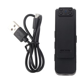 Mini Body Camera 1080P HD Wearable Magnetic Absorption Video Recorder with 90 Degree Rotation Lens for Home and Office