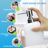 Qudubuy 450ml Oval Ceramic Soap Dispenser with Pump Refillable Lotion