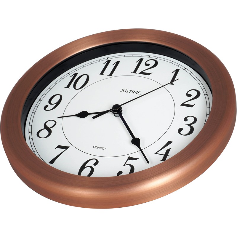 JUSTIME 8.5 inch Water Resistant Wall Clock for Wall Decorative