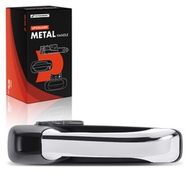 A-Premium Upgraded Metal Exterior Door Handle Compatible with Ram 1500 2500 3500 2011-2018 & Dodge Ram 1500 2009-2010, Ram 2500 3500 2010, Front or Rear Passenger Side, Black Housing with Chrome Lever