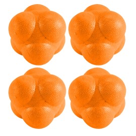 Famimueno Reaction Balls Reflective Vision Training Hexagon Irregular Reaction Bound (4 Orange)