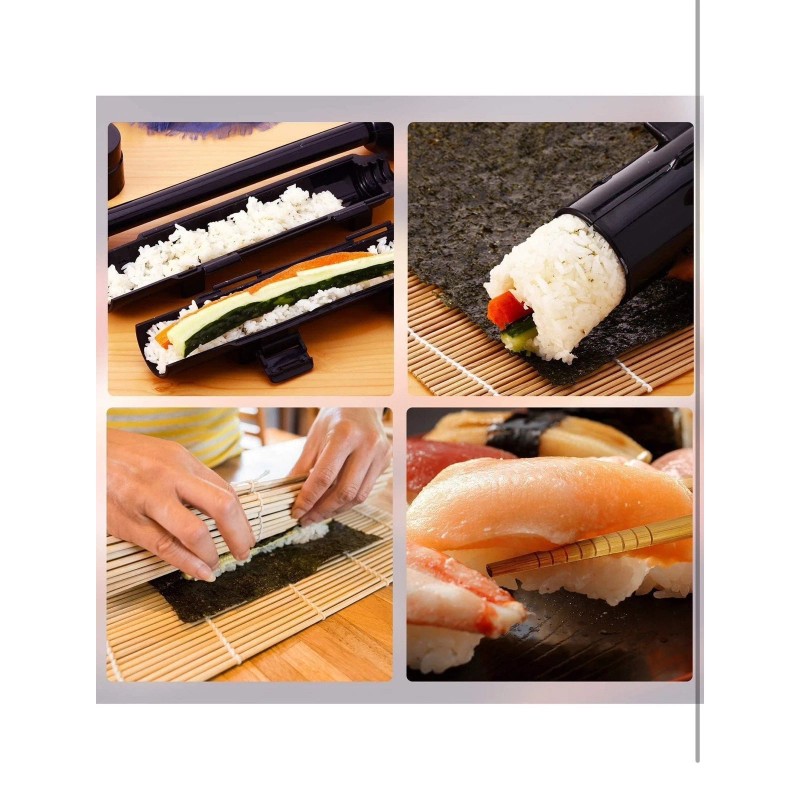 Unbranded Sushi Bazooka Roller Maker Kit Rice Rolling Machine Mold