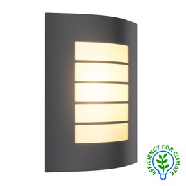 ledscom.de Wandleuchte ZYNO, für außen, IP44, anthrazit, inkl. E27 LED, Energieeffizienzklasse A, 935lm, warmweiß