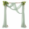 1 Panels Wedding Arch Draping Fabric Sage Green Sheer Backdrop