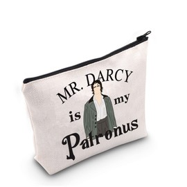 Literary Gift Mr Darcy is My Patronus Makeup Bag Mr Darcy Fan Cosmetic Bag Jane Austen Fan Gift Buchish Gift Zipper Travel Bag, Mr Darcy Is My Patronus