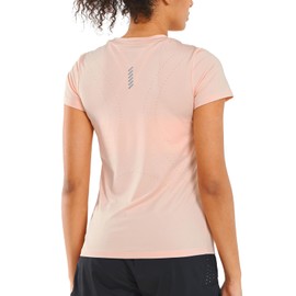 ALLZERO Feel Fit™ Workout Tops for Women Short Sleeve T-Shirts Breathable Athletic Tees for Yoga Running Gym Activewear PINKHEATHER-L