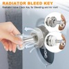 Flintronic Radiator Bleed Key, Metal Triangular Key, 5 Zinc Alloy