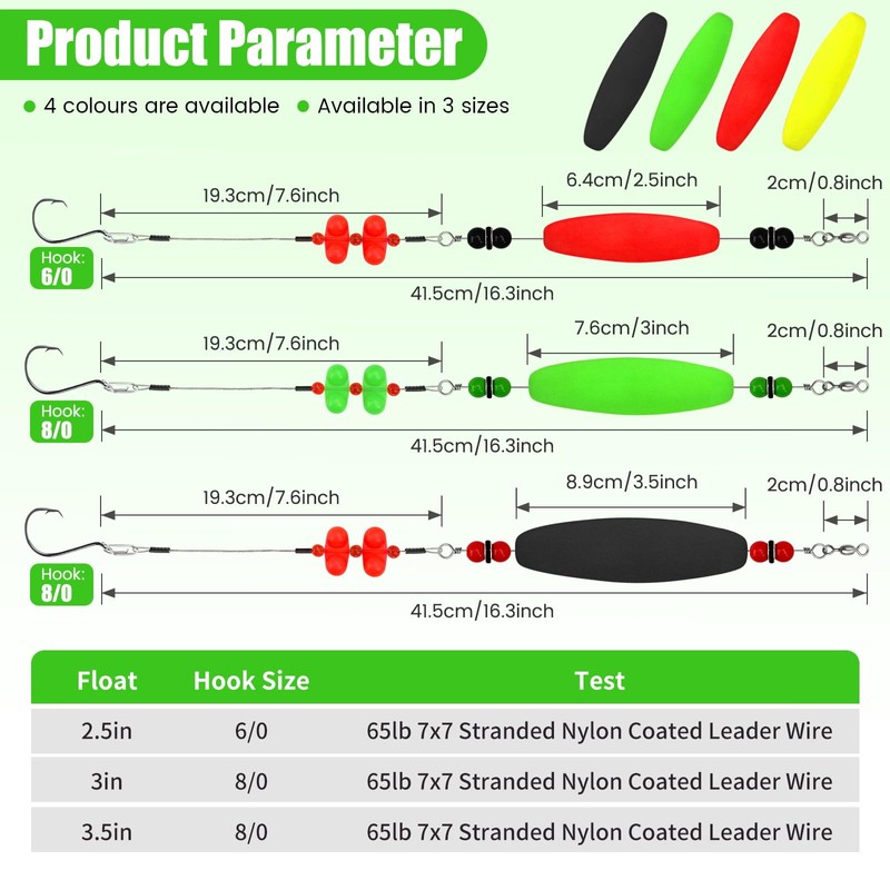 Catfish Float Rigs：Santee Rig Catfish Bait Floats Kit with Rattles