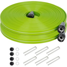 Sprinkler Soaker Hose 50FT 2Pack, Watering Hose with Holes, High-Efficiency Sprinklers System for Garden and Lawn with Staples