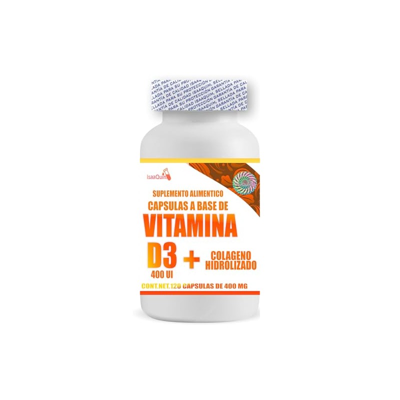 Vitamina D3 400 UI & Colageno UI 120 capsulas de