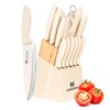 Howashin White Knife Set, 14 Pieces Kitchen Knife Set with
