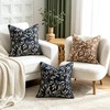 Terracotta Chenille Jacquard Botanical Fall Throw Pillow Covers 18x18 2