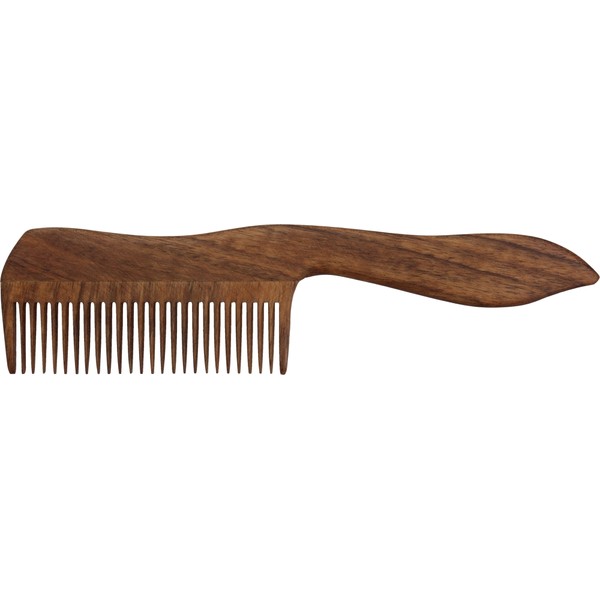 Mister Geppetto Wooden Comb with Dense Teeth, Walnut