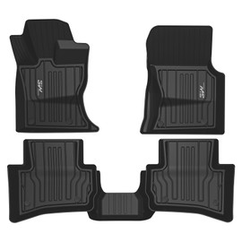 3W Floor Mats Fit for Dodge Ram 1500 2025(w/o Rear Under-Seat Factory Storage Bucket Seat), TPE All Weather Custom Fit Floor Liner for Ram 1500 Accessories 1st and 2nd Row Car Mats Easy Clean, Black