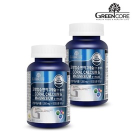 Green Core Coral Calcium & Magnesium Plus 120 tablets, 2 bottles / 그린코어 코랄칼슘 앤 마그네슘 플러스 120정 2병