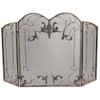 Uniflame 3-Fold Venetian Bronze Screen with Leaf Scrolls