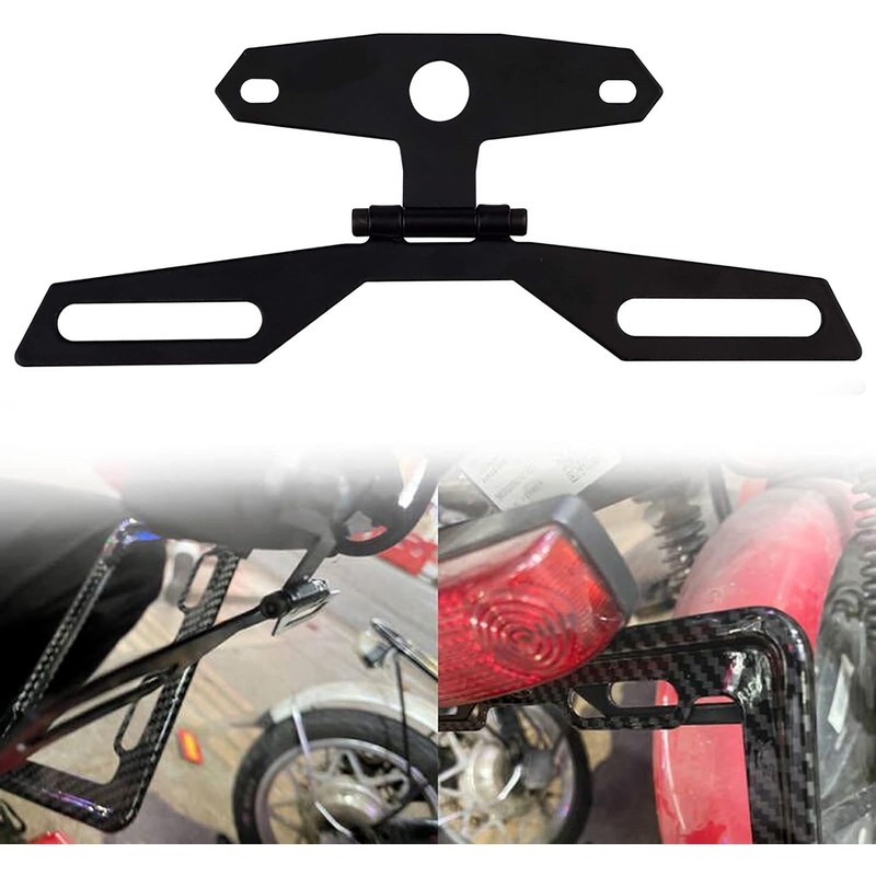 Motorcycle License Plate Bracket, Motorcycle License Plate Mount Adjustable Motorcycle