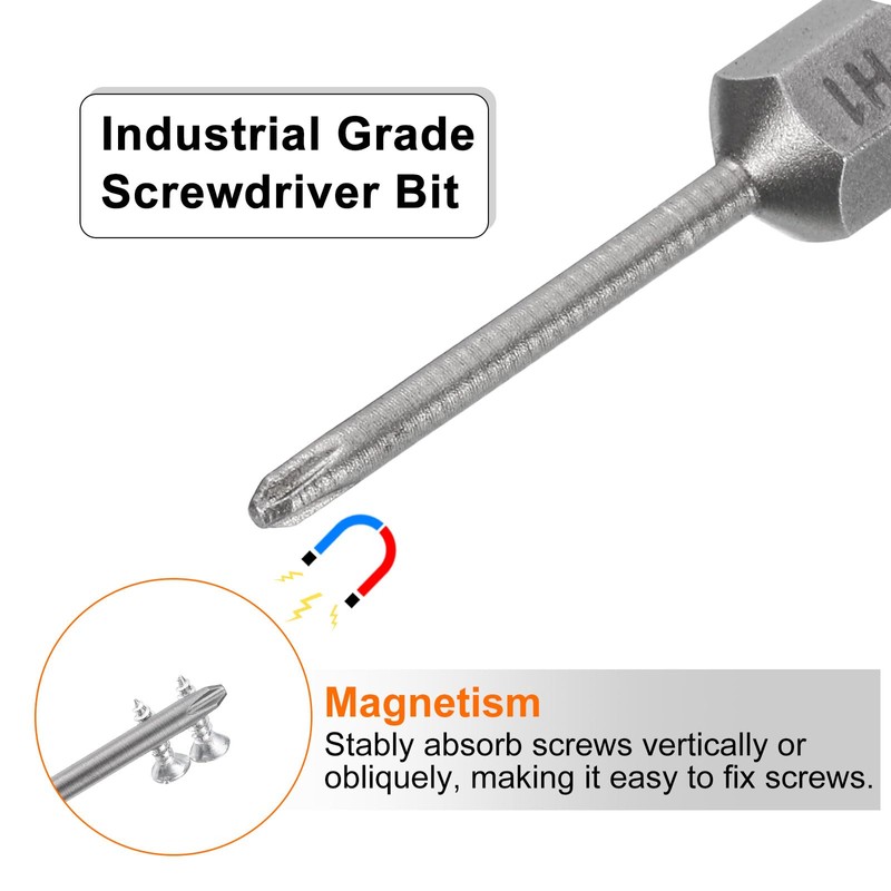 HARFINGTON 10pcs #1 Phillips Screwdriver Bit PH1 1/4" Hex Shank