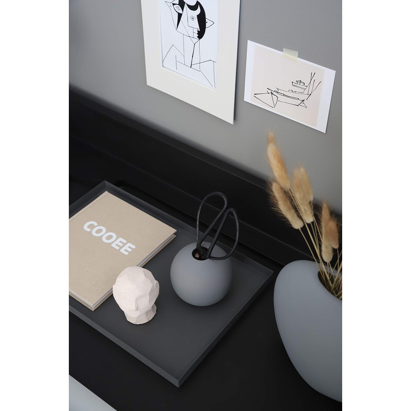 Cooee Design Pastille Vase, Ceramic, Grey, L: 20, W: 6,