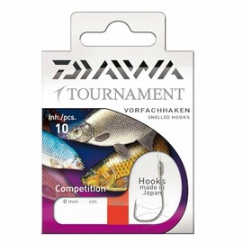 Daiwa Tournament Snelled Competition Hooks 40cm 10pcs., Size 12