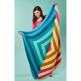 Herrschners Chroma Color Block Blanket Knit Kit