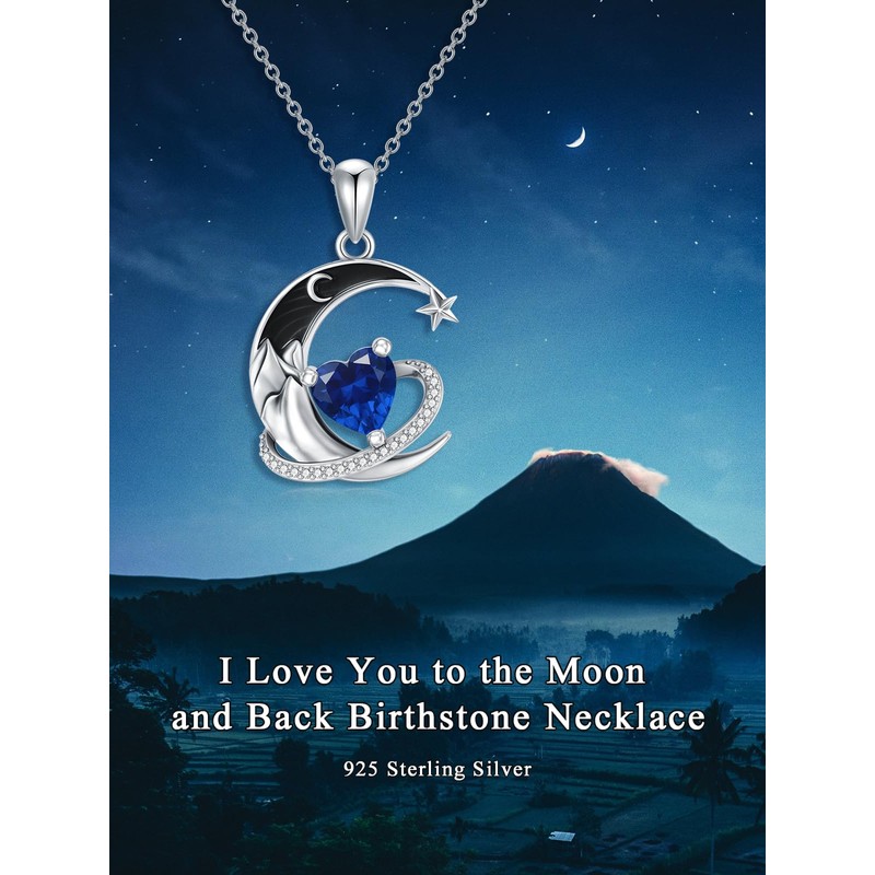 Flpruy I Love You to the Moon and Back Necklace