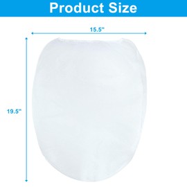 Hordion 20 Pack Paint Strainer Bag 5 Gallon Bucket Strainer, White Fine Mesh Paint Filter Bags with Elastic Drawstring Top Opening