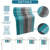 Abstract Turquoise Table Runner Dresser,Teal Table Runners 33x183 Long for