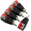 E-outstanding 5PCS Speaker Wire Cable to Audio Male RCA Connector