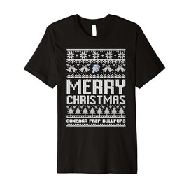 Gonzaga Prep Bullpups Logo Merry Christmas Ugly Sweater HS Premium T-Shirt