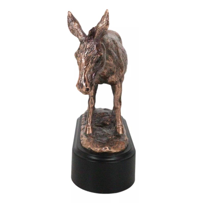 Rustic Western Farmhouse Ass Donkey Mule Electroplated Bronze Resin Figurine