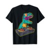 T Rex DJ Party Club Floppy Jockey Gift Shirt EDM