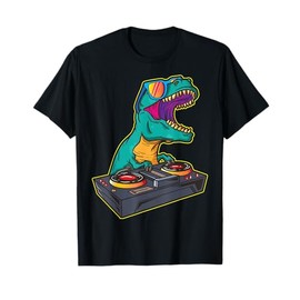 T Rex DJ Party Club Floppy Jockey Gift Shirt EDM Dance T-Shirt