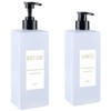 DEROANBOTT Shampoo and Conditioner Dispenser (Set of 2, 16.9oz) Modern