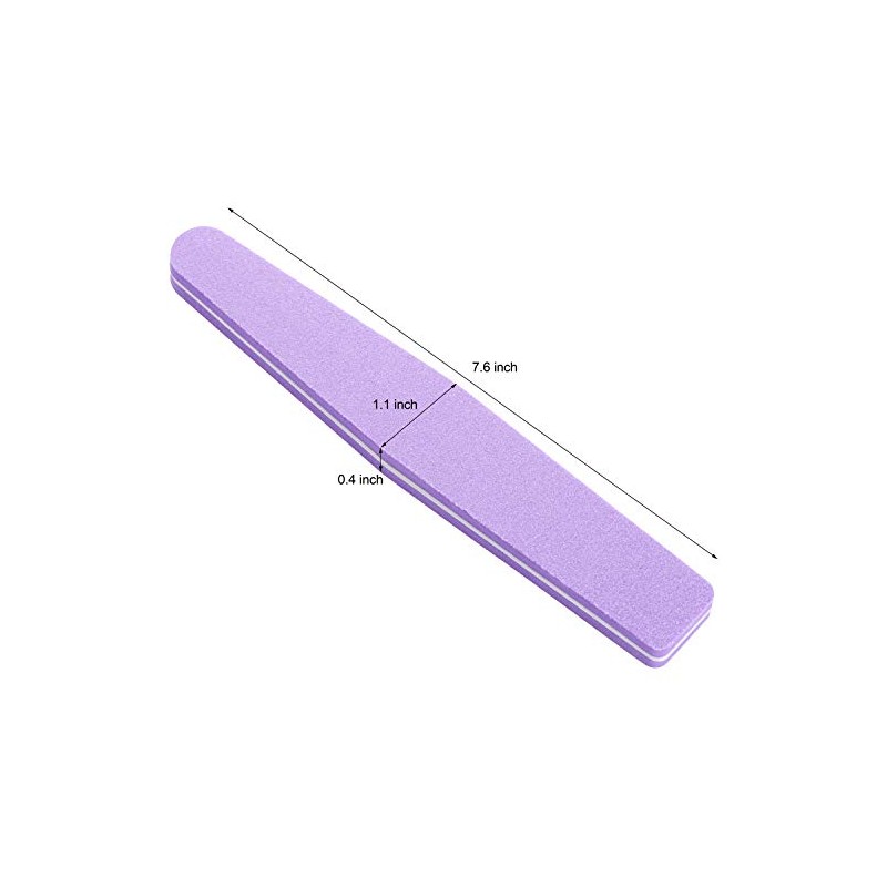 20 limas de bloque de uñas lavables, de doble cara,