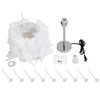 DYNAMI Creative Feather Table Lamps,White Feather Lamp Bedroom Table Lamps