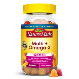 Nature Made Multivitaminas en gomitas para mujer con omega-3, 80 gomitas
