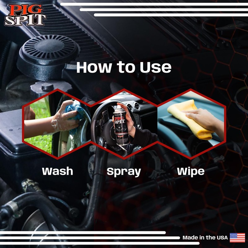 PIG SPIT Original | Shine for Engines, Trim, Tires &