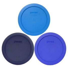 Pyrex 7201-PC 4-Cup Sapphire, Marine Blue, & Blue Food Storage Replacement Lids - Made in USA