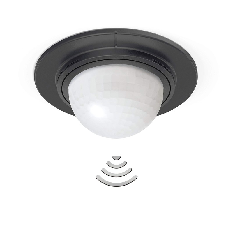 Steinel Einbau-Bewegungsmelder IS 360-1 schwarz, 1000 W Schaltleistung, 360° Sensor,