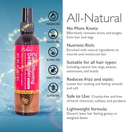 Esha Girl Wig & Weave Leave-In Conditioner & Detangler Spray – Human Hair & Synthetic Wigs, Weaves, Extensions & Braids I Moisturizes, Softens & Revives I Pineapple Scent, Sulfate-Free, 4 fl oz