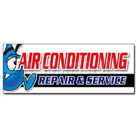 24" AC Repair & Service Decal Sticker HVAC Air Conditioning Estimates Finance