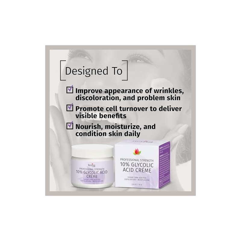 Reviva Labs 10% Glycolic Acid Cream - 1.5 oz