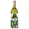 Caroline's Treasures PPP3214LITERK Westie St Patrick's Day Leprechaun Wine Bottle