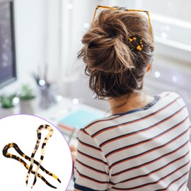 FOMIYES 2 Piezas Horquillas En Forma De U Onduladas Para Cabello Pasadores De Acetato Para Bollo Estilo FrancéS Accesorios Para Mujer Para Peinados Elegantes En Fiesta Y Uso Diario