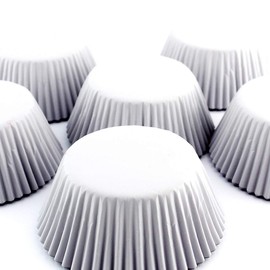 Eoonfirst Light Gray Foil Cupcake Case Liners Baking Muffin Paper Cups 200 Pcs