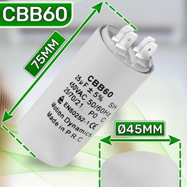 Starting Capacitor CBB60 450V 25µf Capacitor ONIX TECH