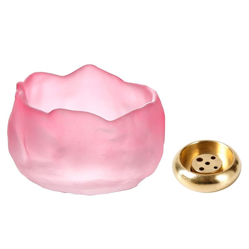 HttDog Incense Holder, Glass, Stylish, 2 in 1 Incense Plate,