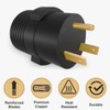 RVPLAN RV Adapter: 30A TT-30P Male Plug to 50A 14-50R